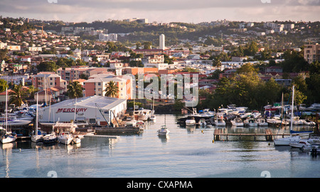 City skyline, Fort-de-France, Martinique, Lesser Antilles, West Indies, Caribbean, Central America Stock Photo