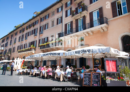 Outdoor restaurant, Piazza Navona, Rome, Lazio, Italy, Europe Stock Photo