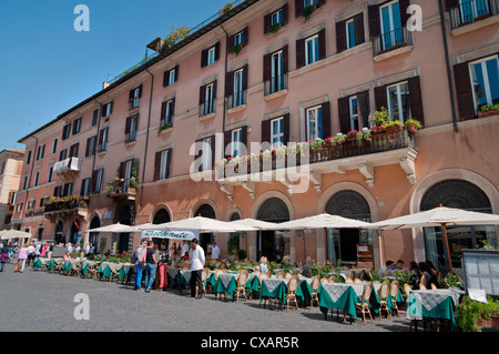 Outdoor restaurant, Piazza Navona, Rome, Lazio, Italy, Europe Stock Photo