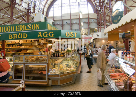 Saluhallen in Gothenburg goteborg food market markets indoor food hall swedish sweden foods specialty Stock Photo