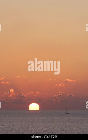 Andalusia, sunset over the sea Stock Photo