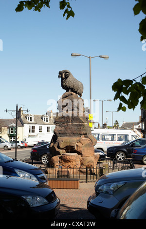 The Moffat Ram with clear blue sky behind. Moffat. Scotland Stock Photo