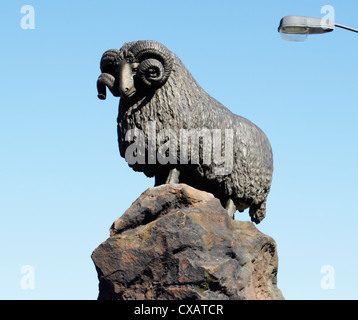 The Moffat Ram with clear blue sky behind. Moffat. Scotland Stock Photo