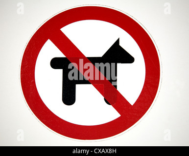 Symbol photo, sign Dogs prohibited Stock Photo