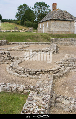 North Leigh Roman villa, the remains of a large manor house dating from the 1st to 3rd century AD, North Leigh, Oxfordshire Stock Photo