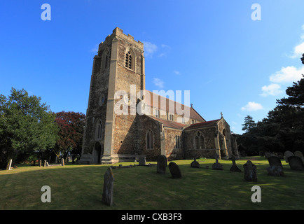 The church of St. Peter at Wolferton in West Norfolk. Stock Photo