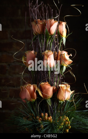 Pink Rose Arrangement Stock Photo