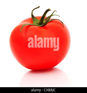 one tomato isolated on white Stock Photo