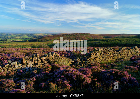 UK,South Yorkshire,Peak District,Houndkirk Hill & Moor viewed from Houndkirk Road Stock Photo