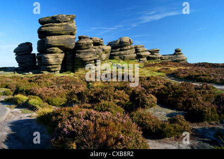 UK,Derbyshire,Peak District,The Wheel Stones,Overlooking Ladybower Reservoir Stock Photo