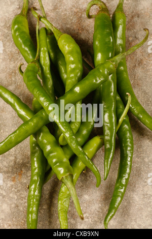 Green Chillies Stock Photo