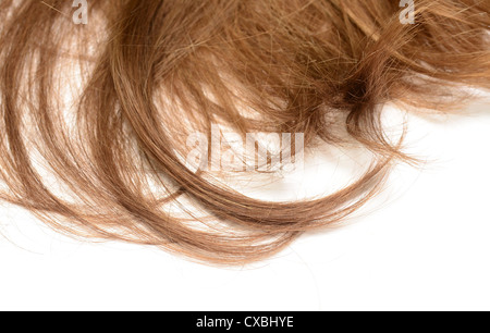 woman hair on white Stock Photo