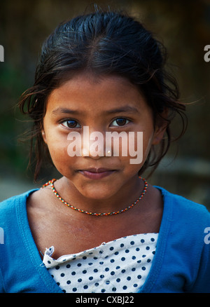 Young Nepali girl, Bardia, Nepal Stock Photo