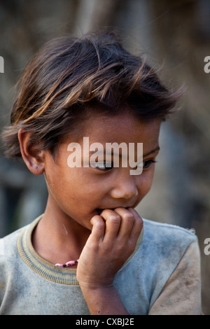 Young Nepali girl, Bardia, Nepal Stock Photo