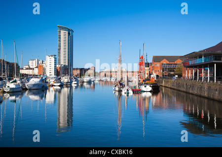 Swansea Marina, Swansea, Wales, United Kingdom, Europe Stock Photo