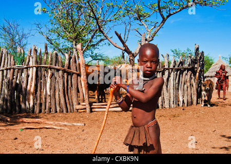 Himba boy, Kaokoveld, Namibia, Africa Stock Photo