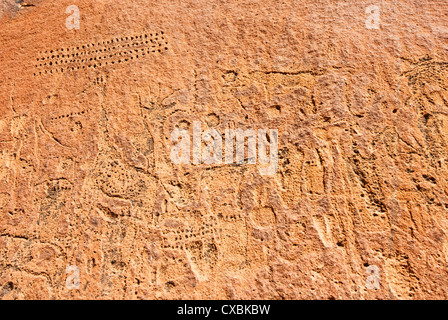 Rock engravings close to Twyfelfontein Lodge, Twyfelfontein,  Damaraland, Kunene Region, Namibia, Africa Stock Photo