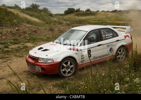 MItsubishi Lancer rally car Stock Photo