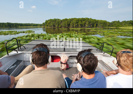 Air boating in the Everglades, UNESCO World Heritage Site, Florida, United States of America, North America Stock Photo