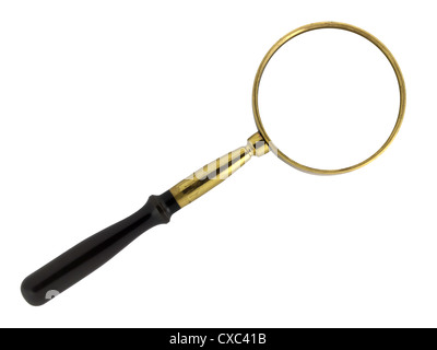 Isolated magnifying glass isolated on white background Stock Photo