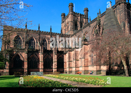 Cathedral, Chester, Cheshire, England, United Kingdom, Europe Stock Photo