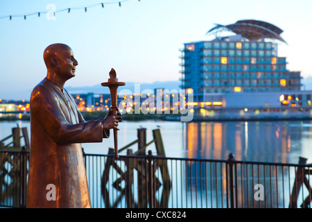 World Harmony Peace Statue, Cardiff Bay, South Wales, Wales, United Kingdom, Europe Stock Photo