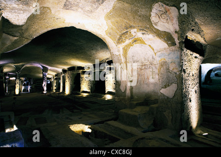 The catacombs of San Gennaro (St. Januarius), Naples, Campania, Italy, Europe Stock Photo