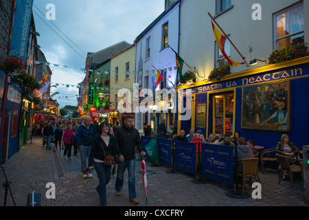 A colourful pub in the Latin quarter of Galway city, Ireland. Stock Photo