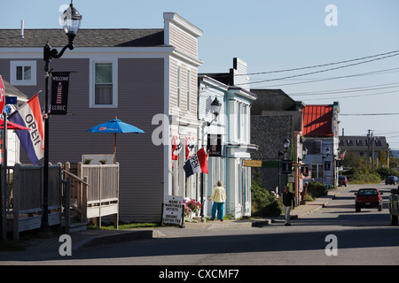 North Water Street, Lubec, Maine, Eastern most town in the USA Stock Photo