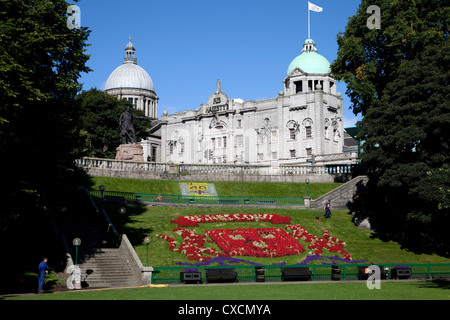 His Majesty's Theatre viewed from Union Terrace Gardens in Aberdeen, Scotland Stock Photo