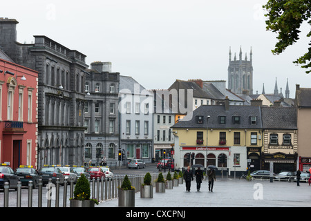 The New Parade in Kilkenny City, viewed from outside the Castle. Stock Photo