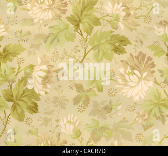Circa 1880s Victorian wallpaper. This authentic fragment can be repeated or tiled. Stock Photo