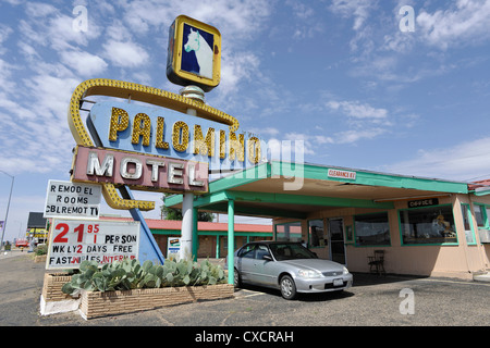 Palomino Motel, Route 66, Tucumcari New Mexico Stock Photo