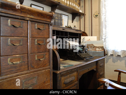 The study in Dr Wilfred Grenfell's house, St Anthony, Newfoundland Stock Photo