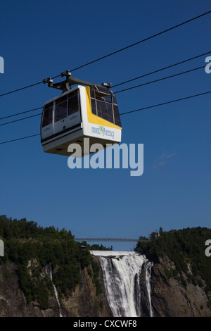 Aerial View of Montmorency Falls, Quebec, Canada (Chutes Montmorency ...