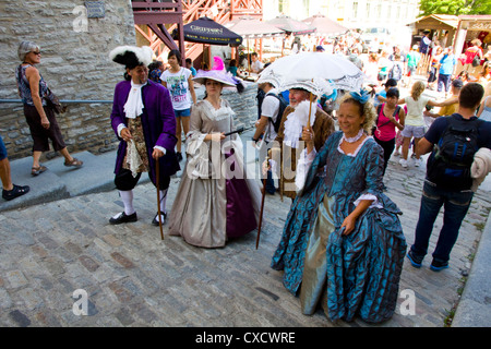 17th century French Canadian costumes, New France Festival, Quebec City, Canada Stock Photo