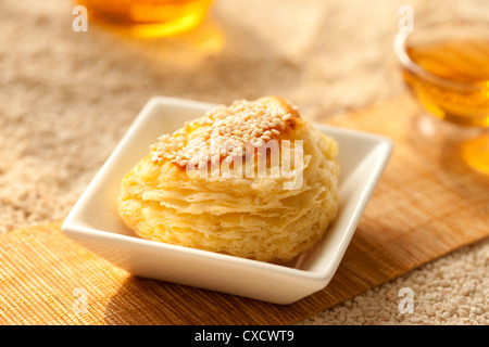 Chinese traditional food,crispy durian cake Stock Photo