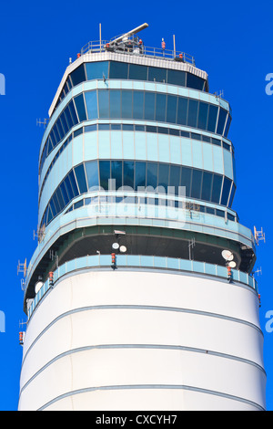 Airport Tower - Vienna International Airport, Austria Stock Photo