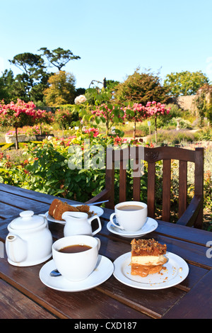 English Five o´Clock Tea in the garden Stock Photo