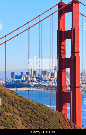 Golden Gate Bridge View on San Francisco, California Stock Photo