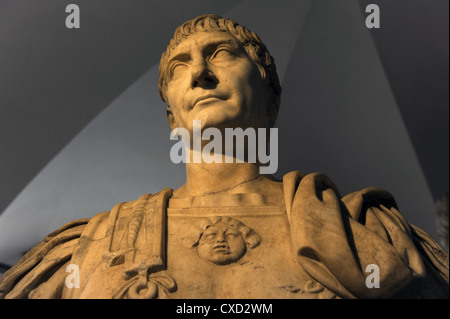 Trajan (53-177 A.D.). Roman Emperor from 80 to 117 A.D. Sculpture. Ny Carlsberg Glyptotek. Copenhagen. Denmark. Stock Photo