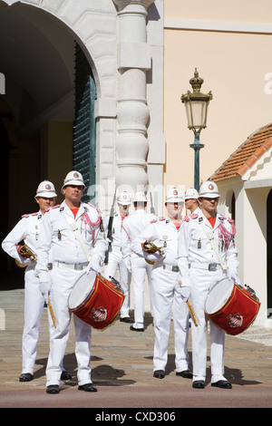 Changing of the Guard at the Princes Palace, Monte Carlo, Monaco, Europe Stock Photo