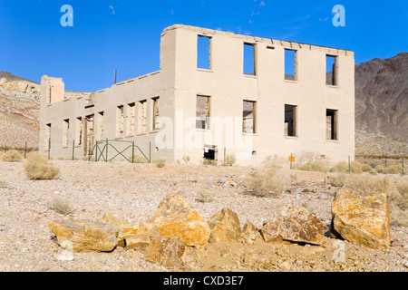 School in the Rhyolite ghost town, Beatty, Nevada, United States of America, North America Stock Photo