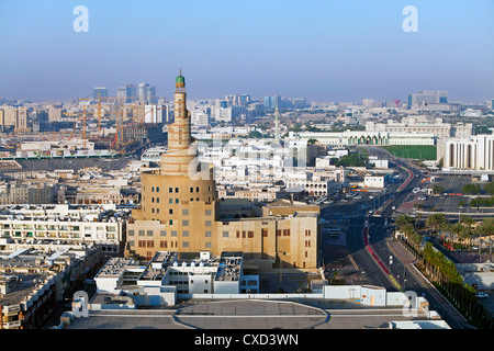 The spiral mosque of the Kassem Darwish Fakhroo Islamic Centre in Doha, Doha, Qatar, Middle East Stock Photo