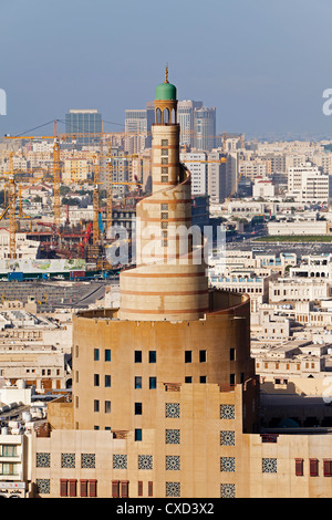 The spiral mosque of the Kassem Darwish Fakhroo Islamic Centre in Doha, Doha, Qatar, Middle East Stock Photo