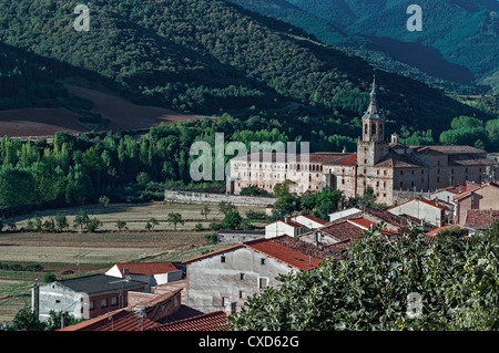 Yuso Monastery, in the municipality of San Millan de la Cogolla, Rioja Alta, Spain Stock Photo