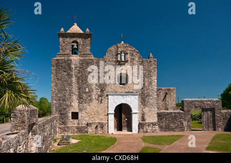 Our Lady of Loreto Chapel at Presidio La Bahia, a fort near Mission Espiritu Santo, near Goliad State Park, Texas, USA Stock Photo