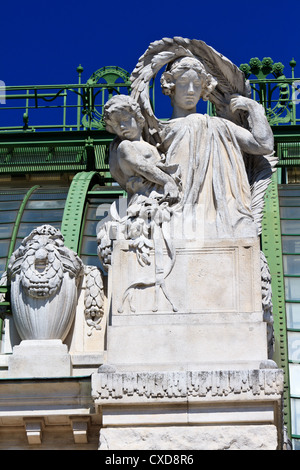 Architectural details of Palmenhaus and Hofburg palace in Vienna Stock Photo
