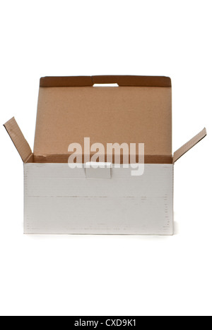 Cardboard box isolated on white background Stock Photo