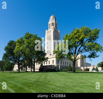 Nebraska State Capitol, Lincoln, Nebraska, USA Stock Photo